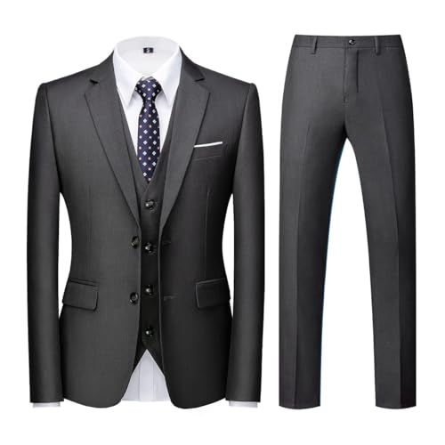 Costume homme 3 pièces slim fit élégant avec veste gilet et pantalon