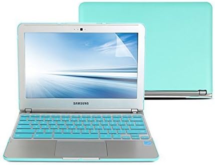 GMYLE 3 in 1 Bundle for Samsung Series 3 Chromebook 11.6 inch (XE303C12) - Turquoise Blue Hard Case - Silicone Keyboard Cover(US Layout) - Screen Protector (Not Fit for Chromebook 2 and Chromebook 3)