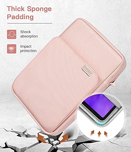 Image of MoKo 9-11 Inch Tablet Sleeve Bag Handle Carrying Case with Shoulder Strap | Fits iPad Pro 11-inch M4, iPad Air 11-inch M2, iPad 10th 10.9, iPad 9 /8 /7th 10.2 and Tab S8 /S9 11, Pink