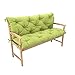 cojin para banco Relajación cojin para palets con Respaldo cojin para columpio acolchado hilo cojines de jardin asiento para bancos y columpios (120x50x50. Verde)