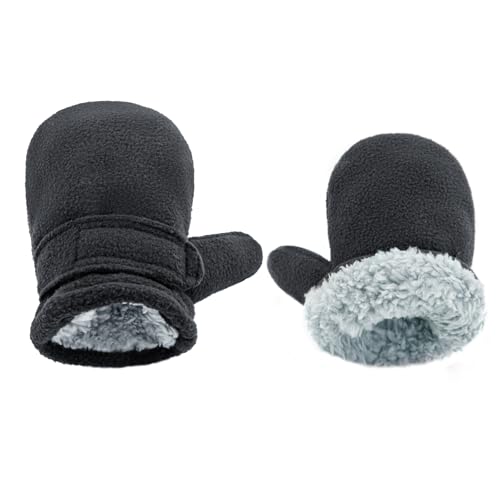Image of BAVST Baby Toddler Winter Mittens Girls Warm Fleece Lined Gloves Kids Sherpa Lined Mittens for Boys