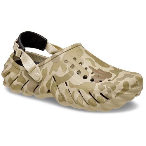 Crocs Sabots Echo unisexes pour adulte, Os/noir, 43/44 EU