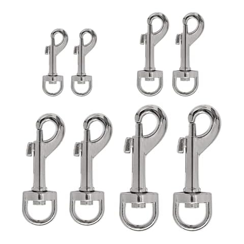 Trigger Clips Clasp, 8PCS Swivel Snap Hooks 360° Swivel Trigger Snap Hooks for Pet Buckle Carabiner Keyring Home Outdoor Camping Picnic Heavy Duty (Round) Cover
