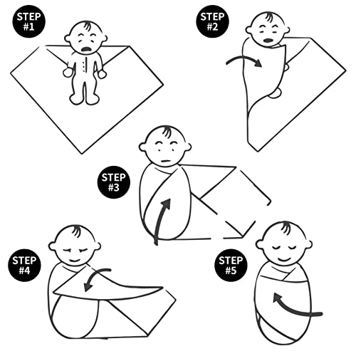 Soft Baby Swaddles Wrap Stretchy Newborn Swaddling Sleep Sack Hat Set Cartoon Animal Nursery Receiving Swaddle Blanket For New Born Boy Girl For 0-3-6 Months Infant #TOP6