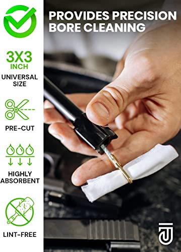 500 Pcs Gun Cleaning Supplies Case - 200pcs Gun Cleaning Patches and 300pcs Gun Cleaning Swabs - 6-inch Gun Swabs Lint Free, 3x3 Inch Highly Absorbent Gun Patches - Gun Cleaning Kit Supplies