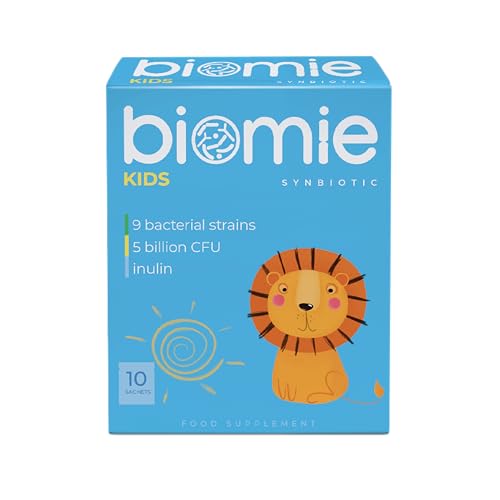 Probióticos Para Niños Biomie® Kids 10 cepas con Inulina para para microflora intestinal infantil. Lactobacillus + Streptococcus thermophilus + Bifidobacterium + Inulína