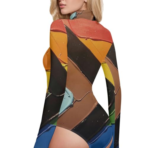 Camisetas de manga larga de orgullo de progreso para mujer y body moldeador elástico 3