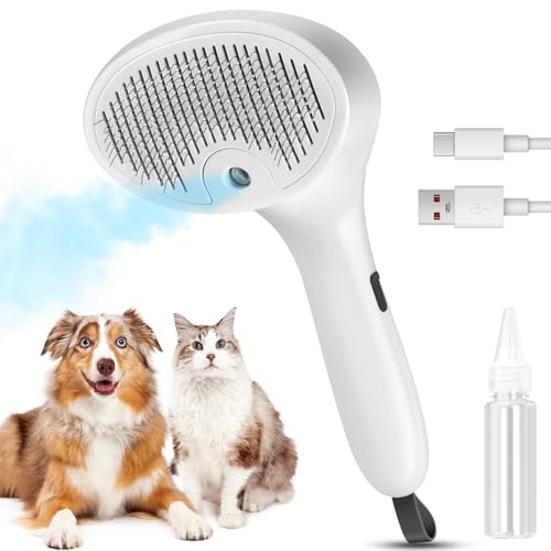 Brosse autonettoyante pour animaux domestiques à poils longs lors du toilettage salon
