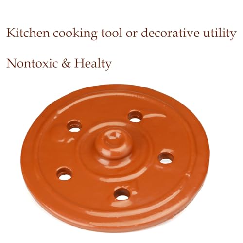 Clay Dolma Pot Lid Cover -Weighted Clay Lid for Dolma Cooking -Traditional Dolma Cover -Pot for Dolma -Clay Dolma Lid -Handcrafted Dolma Pot Cover(8,6 inch) by Areste - Image 3