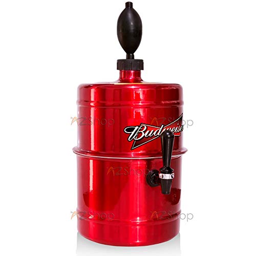 Chopeira Portátil Chopp 5,1 Litros - Vermelha Metálica Budweiser Gelada até 4 horas