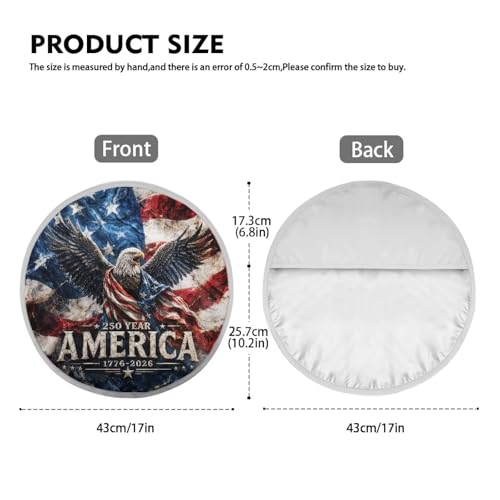 Image of Steering Wheel Cover Sunshade Easy to Install Eagle 250th Anniversary Steering Wheel Sun Shade Cover Block UV Rays Cool Car Interior Accessories for Sun Heat Fit Most Car