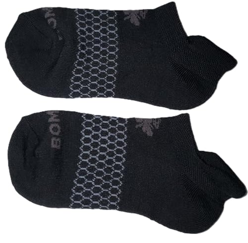 BOMBAS 6 pack mens ankle socks large, Black