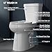 Miuara Compact Extra Tall Toilet 21 Inch for Small Bathroom 1.28 GPF Tornado Single Flush - Two Piece Comfort High Toilet for Seniors, 20.5 Inch Bowl Height, 21.25 Inch Seat Height, 12