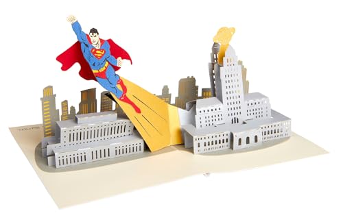 DC Comics Superman Pop-Up Greeting Card for Men - You’re my Superman - Birthday, Romantic, Valentines Day, Anniversary, Gift for Husband, Dad - 5 x 7 in