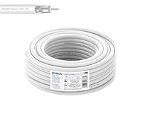 EDISION ICX-10 Koaxialkabel 10m, Antennenkabel 130dB Indoor PVC Weiß, Stahl/Kupfer Innenleiter CCS, SAT Kabel, geeignet für DVB-S2, DVB-T/T2, DVB-C, BK-Anlagen, CCTV, Ring 10m