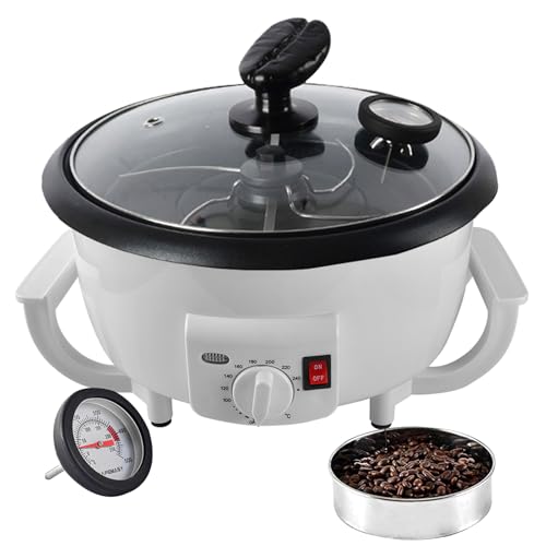 XoTiq Tostadora De Café Eléctrica para Uso Doméstico, Tostadora De Café De 1200 W, Tostadora De Granos De Café Eléctrica Doméstica De 750 G, Máquina para Hornear para Estufa, Tostadora De Granos