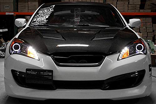 Ijdmtoy 6000K Xenon White Smd Led Angel Eyes Halo Rings Compatible With 2010-Up Hyundai Genesis Coupe 2-Door #TOP3