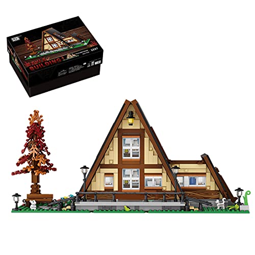 Yamix Maple Triangular Roof Building Blocks Model 1917 Pieces, Educational Building Bricks Compatible with Lego Bricks