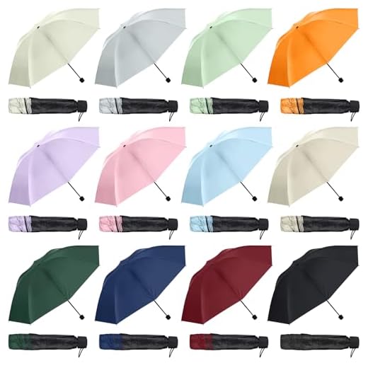 Best heavy duty rain umbrella Hillban Set of 12 Travel Umbrellas