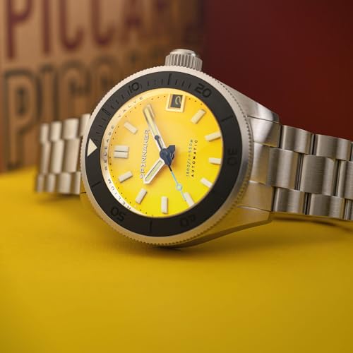 Image of Spinnaker Piccard Men's Automatic Dive Watch - Seiko NH35 Movement, Stainless Steel Case, Sapphire Crystal, 550m Water Resistant, Stainless Steel Bracelet, SP-5098