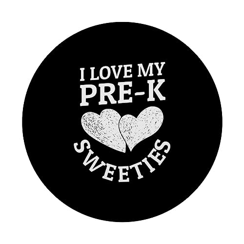 I Love My Pre-K Sweeties PopSockets Swappable PopGrip, Black - Image 3