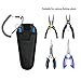 Cosmos Fishing Pliers Sheath Outdoor Fishing Tool Pliers Waist Bag Fishing Line Cutter Holder Fishing Pliers Belt Pouch with Coiled Lanyard
