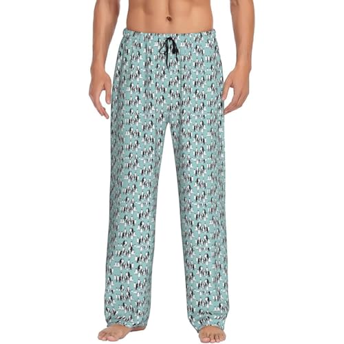 Pantalon de pyjama homme pingouins mignons fluide et confortable