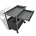 Mechanic Rolling Tool Cart, Metal Industrial Utility Cart on Wheels, with Drawer and Lockable Cabinets, for Garage Repair Shop Warehouse