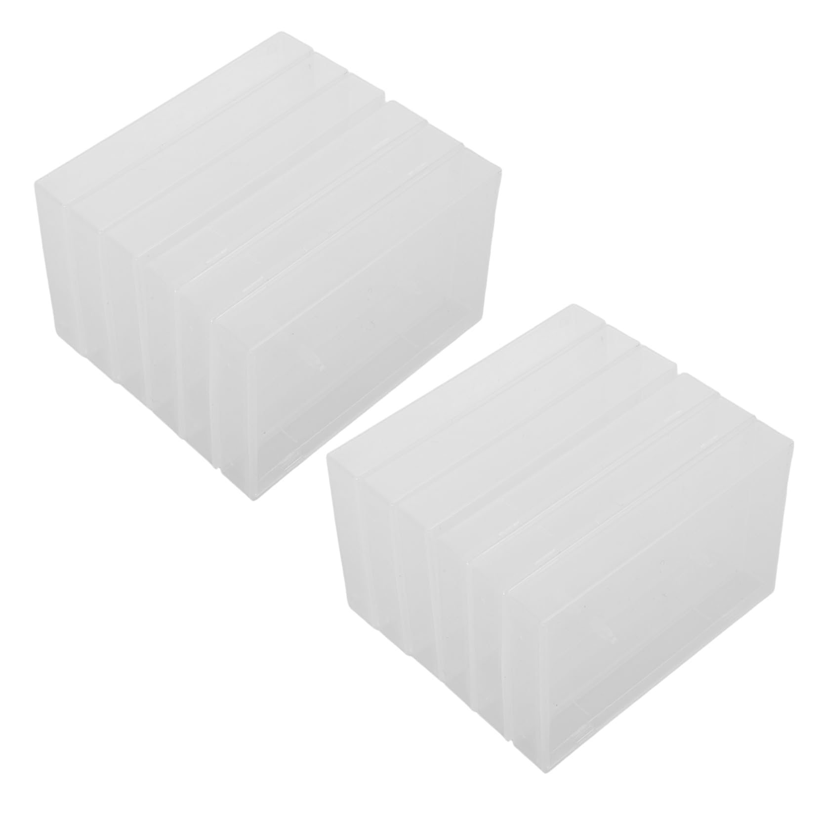 Cabilock 10pcs Vintage Cassette Tape Storage Case Plastic Organizer for Collectors and Voice Recordings Retro Design for Easy Access to Tapes and Items