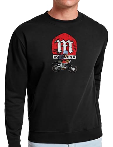 Camisetas EGB Sudadera Sencilla Adulto/Niño MONTESA Impala Ochenteras 80´s Retro Comic Tallas Especiales (Negro, M)