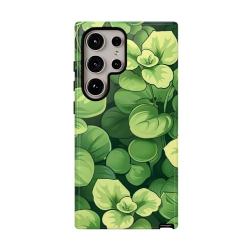 Coque motif microgreens vert pour Samsung S24 Ultra, protection élégante pour l'extérieur