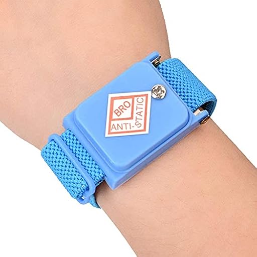 CABLEPELADO Pulseras Antiestáticas Electrostática | Muñequera Anti estática | Correa Evita la Acumulación de Electricidad Estática | Sin cables | Proteger equipos sensibles contra daños | Azul | Ya disponible en tu tienda friki favorita! En mundofriki.es!