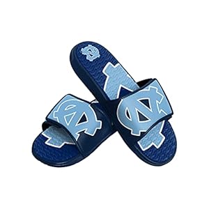 FOCO North Carolina Tar Heels NCAA Mens Colorblock Big Logo Gel Slide – M