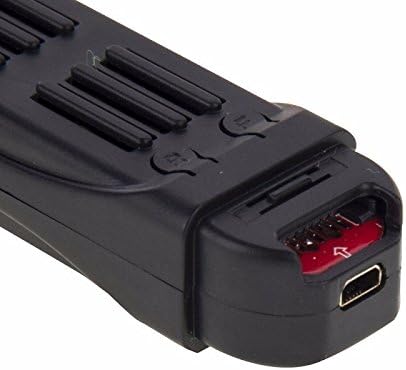 Close-up of the MASUNN T189 Mini DV Camera's USB port and SD card slot