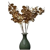 XIZHI 5 Pcs 30 Inches Fake Orchid Flowers 7 Heads Golden Orchid Artificial Flower Fake Phalaenopsis Flower for DIY Home Party and Wedding Bouquet Decor(Gold Orchid) - Image 6