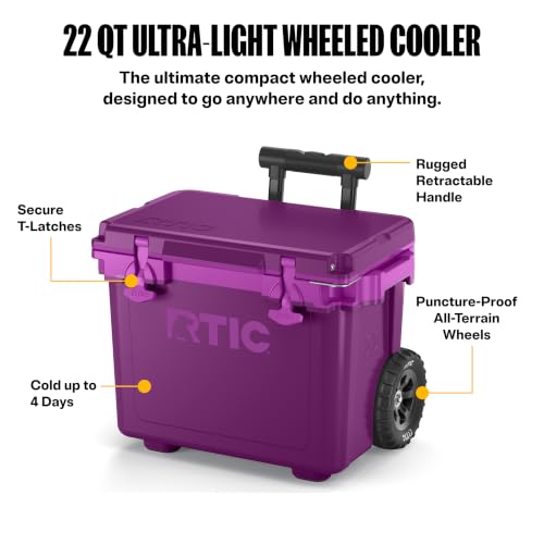 Image of RTIC 22 QT Ultra-Light Wheeled Cooler with Handle
