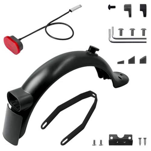 Kit de guardabarros trasero con luz de freno inteligente y gancho rígido para Xiaomi