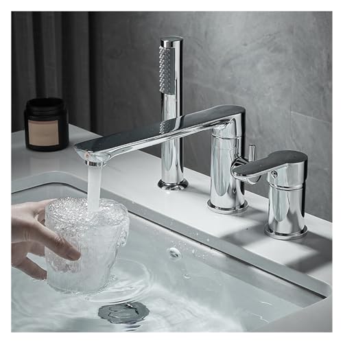 Mélangeur lavabo or brossé durable pour rénover votre salle de bain de luxe