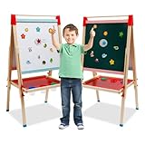 Ark miido Caballete de Madera para niños: Pizarra de Doble Cara y Pizarra...