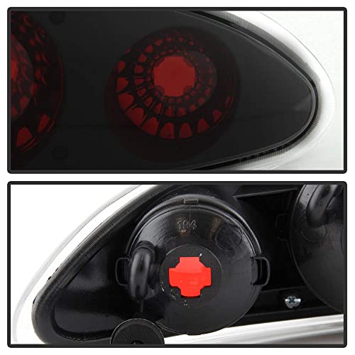 Acanii - For Black Smoke 1993-2002 Chevy Camaro Ss Sport Tail Lights Brake Lamps Replacement Driver & Passenger Side #TOP2