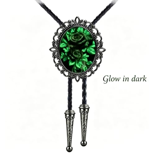 Image of Jeilwiy Bolo Tie for Men Western Cowboy Gothic Bolo Tie Necklace Halloween