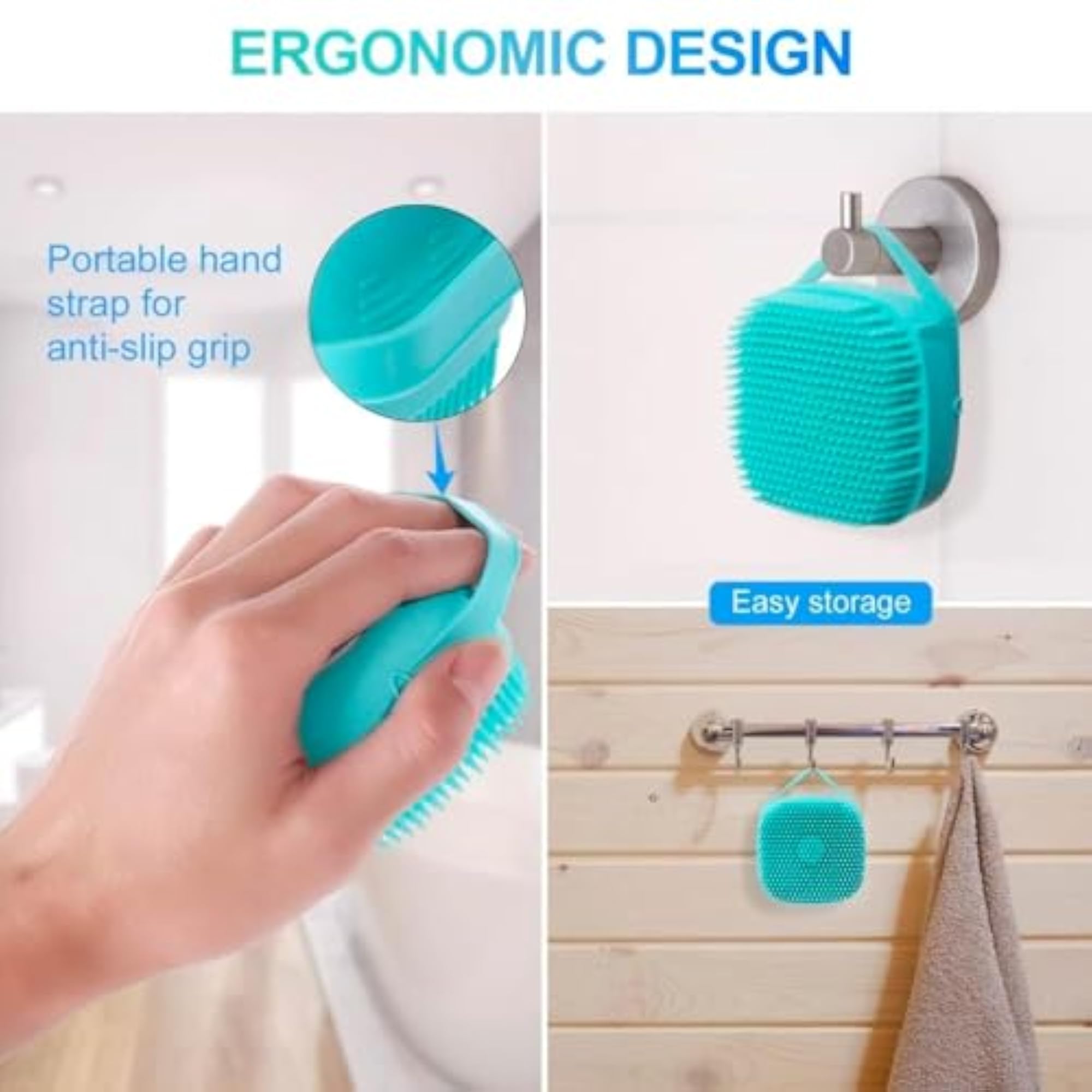 Silicone Bath Brush for Massage and Exfoliation