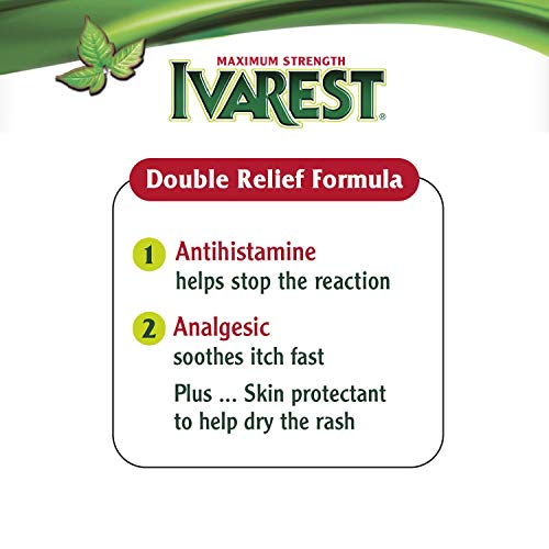 Image of Ivarest Poison Ivy Itch Cream, 2 Ounces, Poison Ivy Cream, Max Strength-Poison-Ivy Relief, Poison-Ivy Treatment, Poison-Oak, Insect Bite Relief,Fast-Acting Itch-Relief,Anti-Itch,Medicated (Pack of 2)