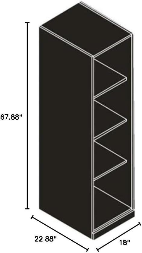 Verde Collection 67" Storage Tower Case - V570L