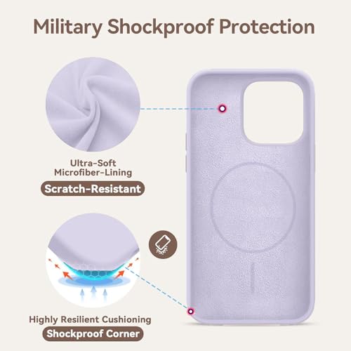 Image of iPhone 14 Plus Silicone Magsafe Case | Shock Proof Design & Camera Protection | Premium Rubberised Apple iPhone 14 Plus Cover (Microfiber Lining) | Magnetic Liquid Silicone - Purple