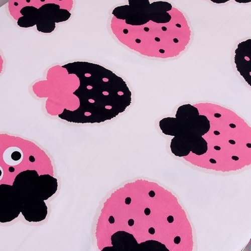 Image of Soft Skin-Friendly Cute Strawberry Printed Crib Sheet for Boys Girls,2 Pack Crib Mattress Sheet or Toddler Bed Sheet, Baby Fitted Crib Sheet (Pink Strawberry)