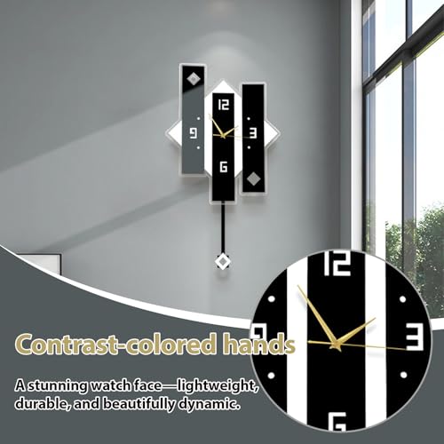 Horloge murale en métal 3D au design minimaliste de haute précision