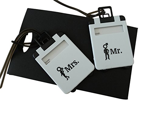'P & M maletín Colgante Mr. & Mrs. como Juego  para Hombre & Mujer  Novia & Novio Boda  Pareja de Presents & More