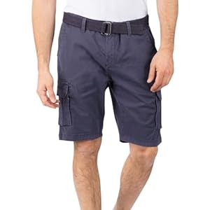 Cargo Shorts Herren mit Gürtel Regular Fit RIVJoko Kurze Hosen Cargoshorts Sommer Stretch Navy Beige Grün Grau S M L XL XXL 3XL 4XL 5XL