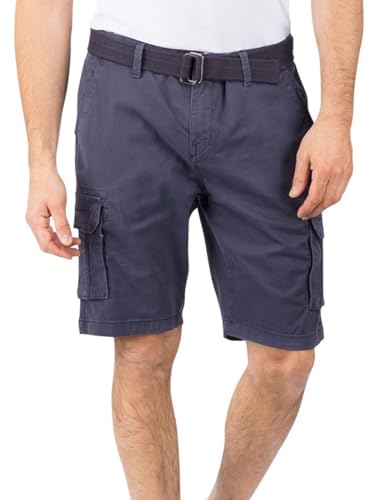 Cargo Shorts Herren mit Gürtel Regular Fit RIVJoko Kurze Hosen Cargoshorts Sommer Stretch Navy Beige Grün Grau S M L XL XXL 3XL 4XL 5XL